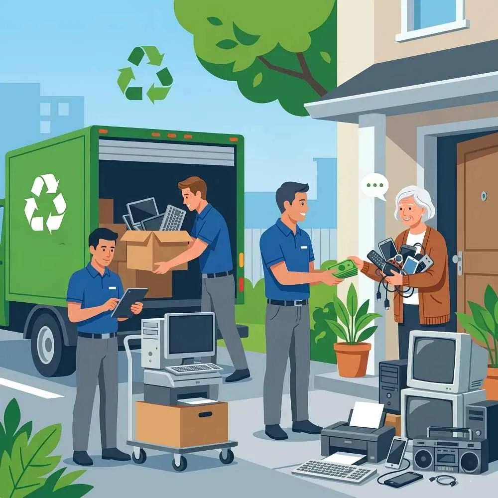 Electronic waste collection and recycling solutions in New Delhi for sustainable resource recovery.